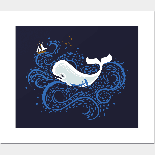 Great White Whale Wall Art by katiestack.art